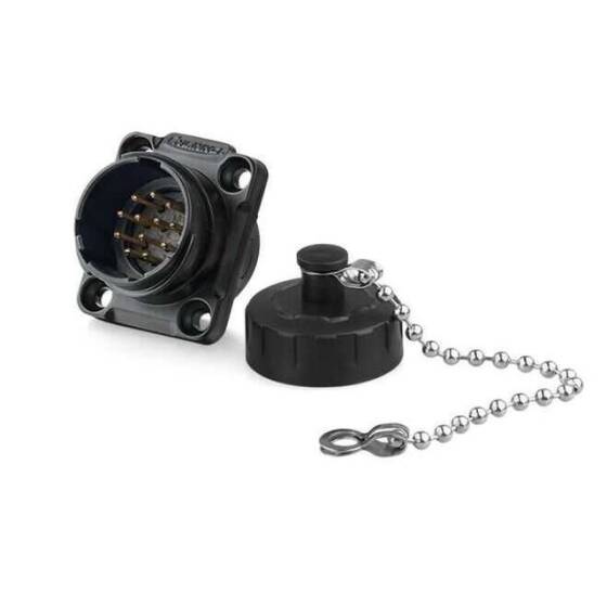 YM-20-C12SX-02-401 12 Pin Su Geçirmez Konnektör - Erkek - 1