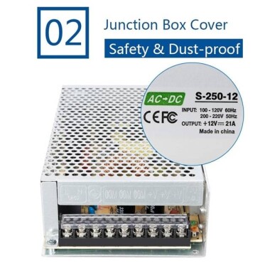 Yüksek Kaliteli Güç Kaynağı 250W 12V 21A Uzun Stil - 3