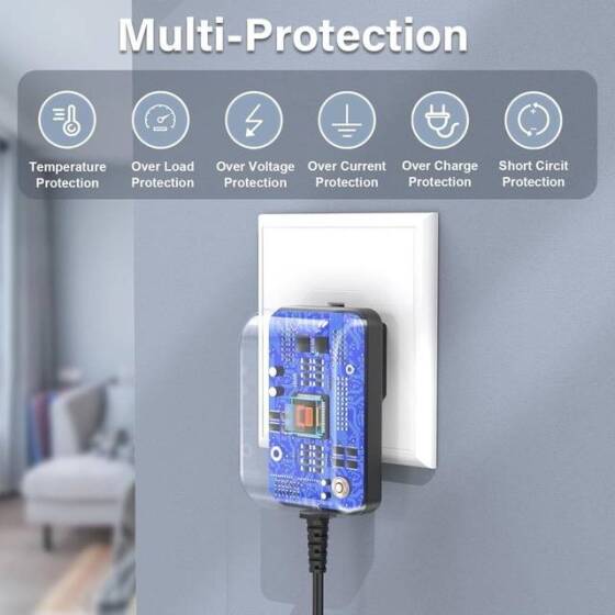 Yüksek Kaliteli Tam Amper 12V 1.2A Adaptör UK Fişli - 5