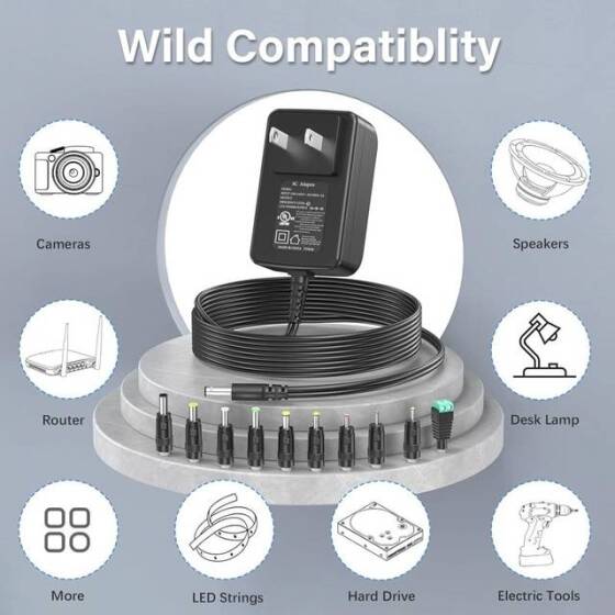 Yüksek Kaliteli Tam Amper 12V 1.5A Adaptör US Fişli - 4