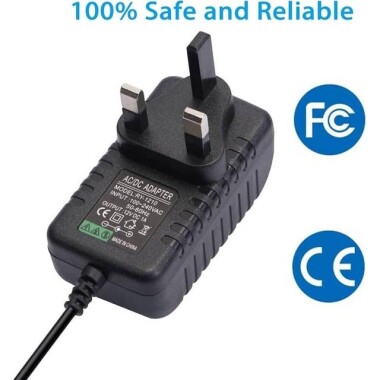 Yüksek Kaliteli Tam Amper 12V 1A Adaptör UK Fişli - 5