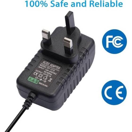 Yüksek Kaliteli Tam Amper 12V 1A Adaptör UK Fişli - 5