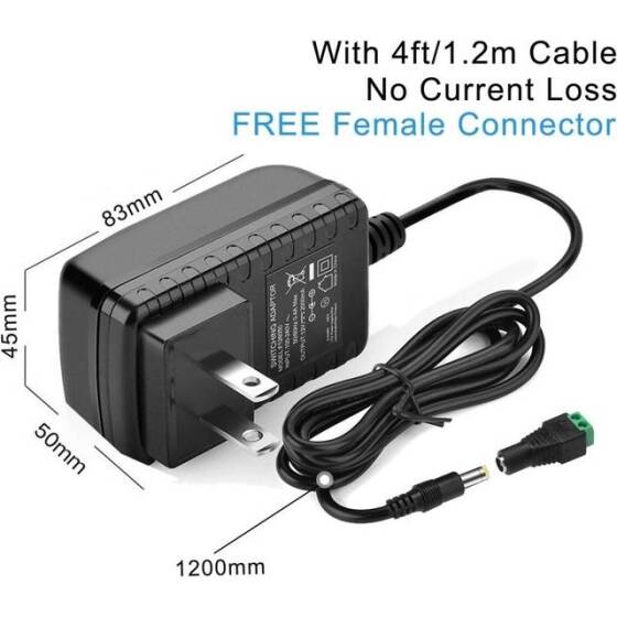 Yüksek Kaliteli Tam Amper 12V 2A Adaptör UK Fişli - 2