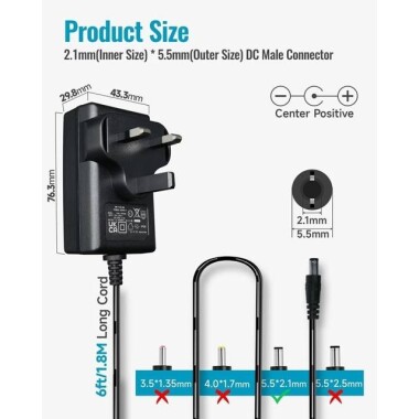 Yüksek Kaliteli Tam Amper 15V 1A Adaptör UK Fişli - 5