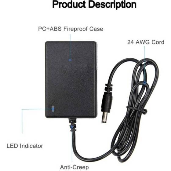 Yüksek Kaliteli Tam Amper 15V 2A Adaptör UK Fişli - 3