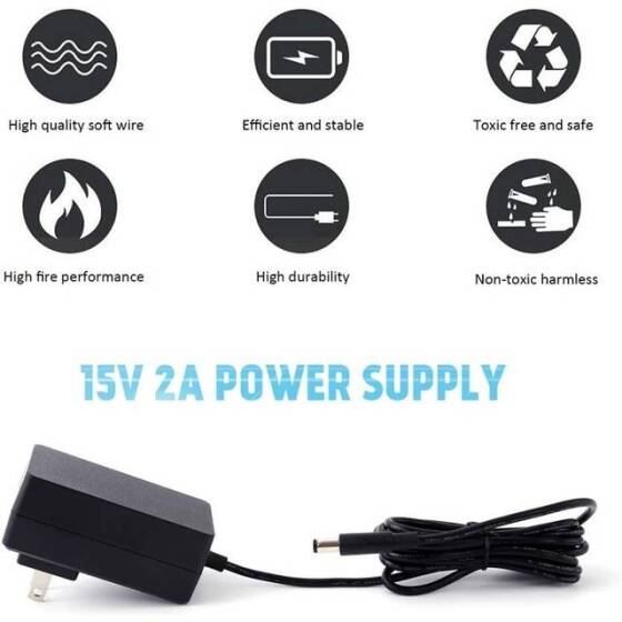 Yüksek Kaliteli Tam Amper 15V 2A Adaptör US Fişli - 2
