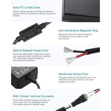 Yüksek Kaliteli Tam Amper 24V 2A Adaptör UK Fişli - 4