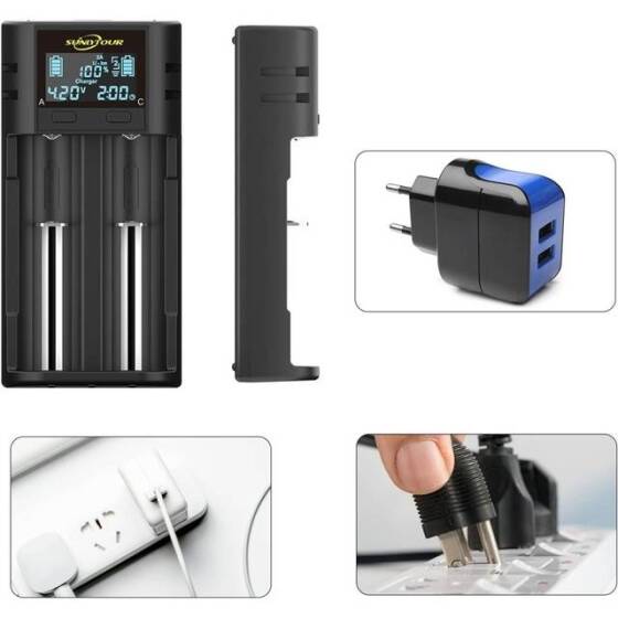 Yüksek Kaliteli Tam Amper 4.2V 1A Lityum Pil Şarj Cihazı UK Fişli - 5