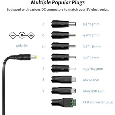 Yüksek Kaliteli Tam Amper 5V 1.5A Adaptör UK Fişli - 2