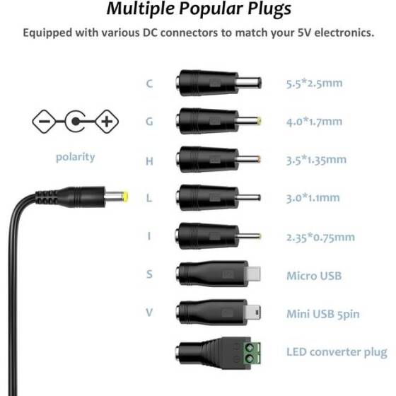 Yüksek Kaliteli Tam Amper 5V 1.5A Adaptör UK Fişli - 2