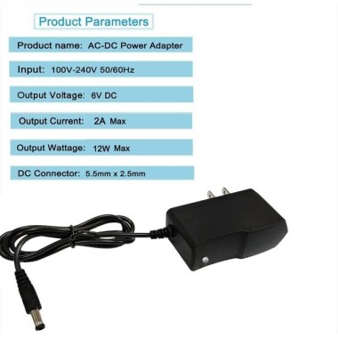 Yüksek Kaliteli Tam Amper 6V 2A Adaptör US Fişli - 2