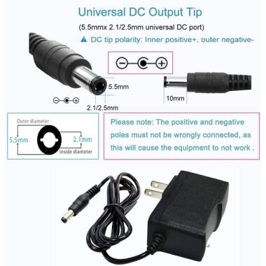 Yüksek Kaliteli Tam Amper 6V 2A Adaptör US Fişli - 3