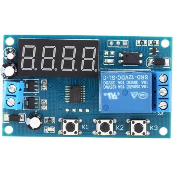 YYA-1 DC6-7.4V Röle Modülü Led Ekran 3 Düğme Anahtar 4 Dijital Tüp Zamanlayıcı Gecikme Anahtarı Otomatik Kontrolör - 1