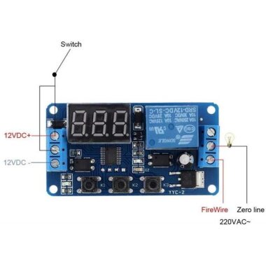 Zaman Ayarlı Röle Modülü 12V Koruma Kutulu - 4