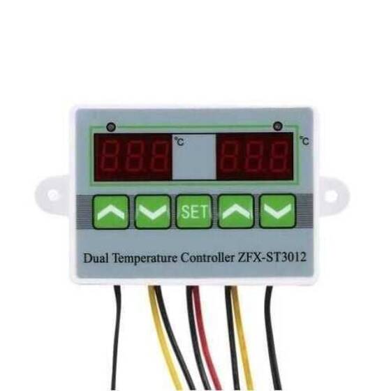 ZFX-ST3012 24V Çift Röle Çıkışlı Termostat - Sıcaklık Kontrol Cihazı - 1