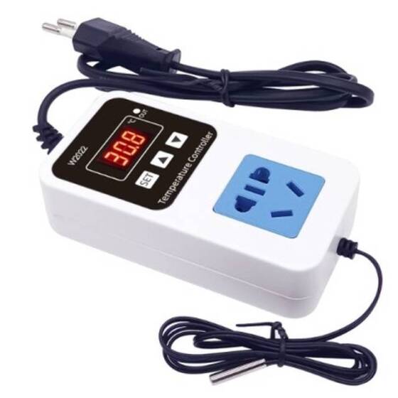 ZFX-W2022 AC110-220V 1500W -50/120 Derece Kırmızı Dijital Sıcaklık Kontrol Cihazı 1 Metre Kablolu EU Fişli - 1