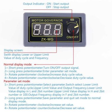 ZK-MG DC 5V-30V 5A PWM Motor Hız Kontrol Kartı - 3