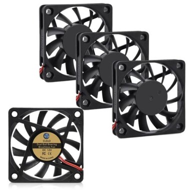 12V DC 6010 Çift Bilyalı Fan-XH2-54-2P 30cm Kablo Boyutu:60x60x10mm - Görsu Elektronik