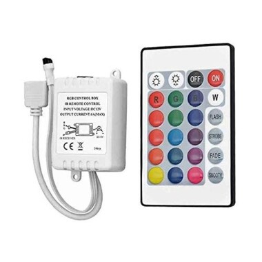 24 Key RGB LED Strip Control for 12V 5050 RGB LED Strip Standart Quality With Battery - Görsu Elektronik