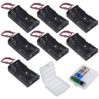 2x AA Battery Holder Box With Pin Without Cover - Görsu Elektronik