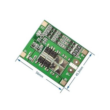 3S 12.6V 15A 18650 Lithium Battery Protection Board With Balance 4MOS - Görsu Elektronik
