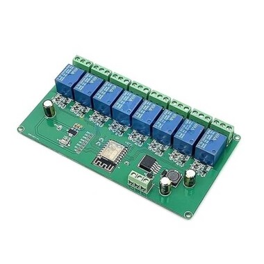 5V/7-28V ESP8266 WIFI 8 Channel Relay Module ESP-12F Development Board Power Supply Wireless WIFI Module - Görsu Elektronik
