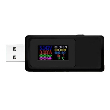 Black KWS-MX19 USB Tester DC4V-30V 0-5A Current Voltage Meter Timing Ammeter - Görsu Elektronik