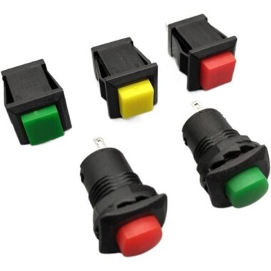 Green DS-426 12mm Self-Locking Small Push Button Switch - Görsu Elektronik