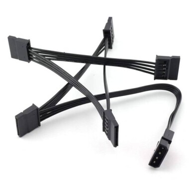 Large 4 Pin IDE 1 To 3 SATA Hard Disk Interface Power Cord - Görsu Elektronik