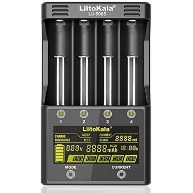 LiitoKala Lii-300 18650 Battery Charger 18650 26650 14500 10440 17500 1.2V AA AAA Capacity Test Usb 5V Output Large LCD Display Full Set US Plug - Görsu Elektronik