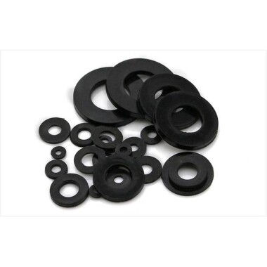 M2-5x5x1mm Black Nylon Flat Washer - Görsu Elektronik