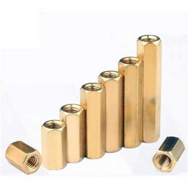 M3 4mm Female-Female Spacer (Standoff) Hexagon Copper Stud - Görsu Elektronik