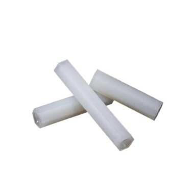 M3x20mm White Nylon Double Pass Hexagonal Column Isolation Column - Görsu Elektronik