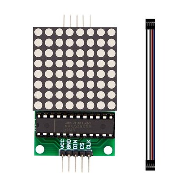MAX7219 8x8 Dot Matrix Led Module With Cable Red - Görsu Elektronik