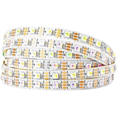 Non-Waterproof 5V SK6812 RGBCW 5050 Black Flexible 1M SMD LED Strip 144 LED/Meter IP30 - Görsu Elektronik