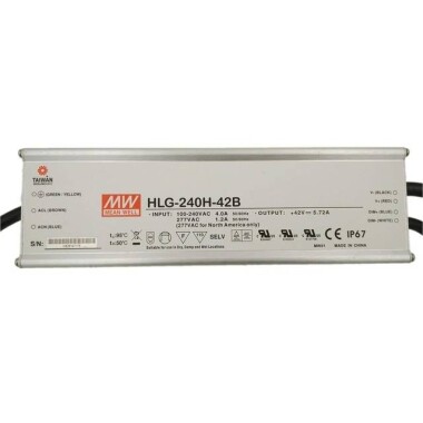 Original Taiwan MEAN WELL HLG-240H-24B Waterproof Power Supply - Görsu Elektronik