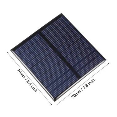 Polycrystalline 70x70mm 5V 100mA Mini Solar Panel - Görsu Elektronik