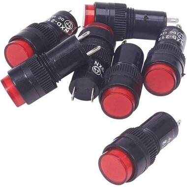 Red AC220V NXD-212 Small LED Signal Indicator Light - Görsu Elektronik