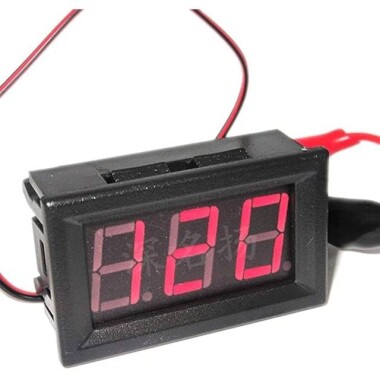 Red Two-Wire 0-56 Inch DC5V-120V DC Digital Display Voltmeter For Car Bicycle Motorcycle - Görsu Elektronik