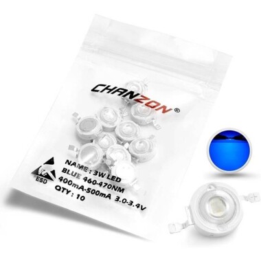 SMD 3W High Power LED Bulb Blue - Görsu Elektronik