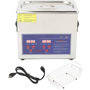 Stainless Steel Ultrasonic Cleaning Machine PS-20A 3.2L 40KHz 120W UK Plug 220V - Görsu Elektronik