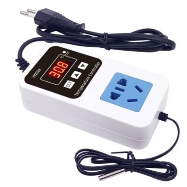 ZFX-W2022 AC110-220V 1500W -50/120℃ Red Digital Electronic Temperature Control Socket With Probe 1m Cable EU Plug - Görsu Elektronik