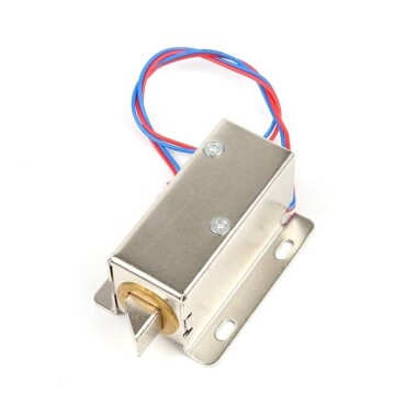 1240 12V DC 0.8A 9.6W Solenoid For Electric Door Lock Size: 55x28x30mm - Görsu Elektronik