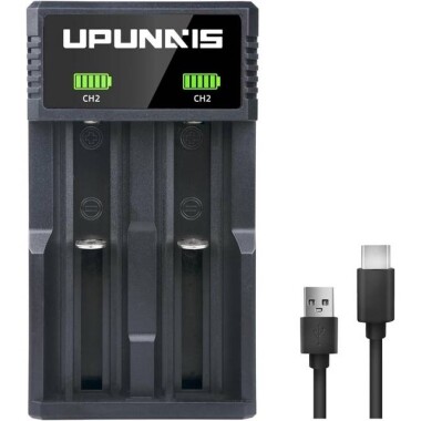 2-Channel US Plug Universal 18650 Battery Charger Li ion Rechargeable Smart Charger For 14500 16340 - Görsu Elektronik