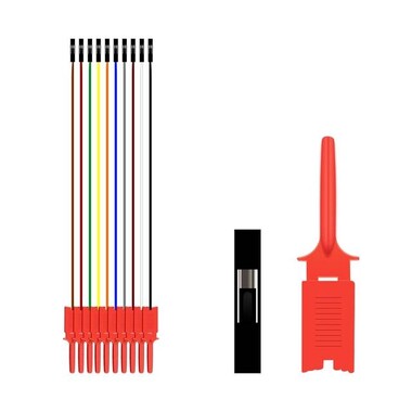20cm Test Hook Clips For Logic Analyzer USB Saleae 24M 24Mhz 8 Channel 10-Way - Görsu Elektronik