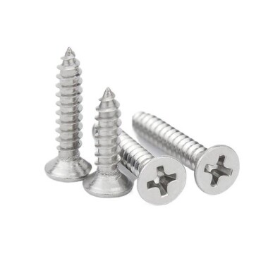 304 Stainless Steel Cross Recessed Countersunk Head Tapping Screws M1-0x4 - Görsu Elektronik