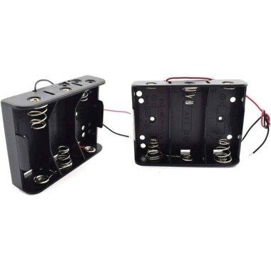 3x LR14 Battery Holder Box Without Cover - Görsu Elektronik