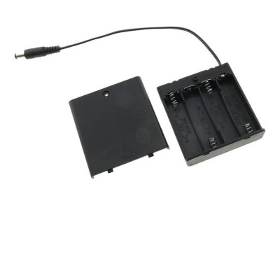 4x AA Battery Holder Box With 15cm Male Dupont Line Without Cover - Görsu Elektronik