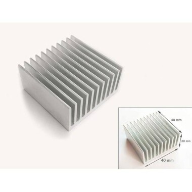 Aluminum Heatsink Without Thermal Tape Size:40x40x20mm - Görsu Elektronik