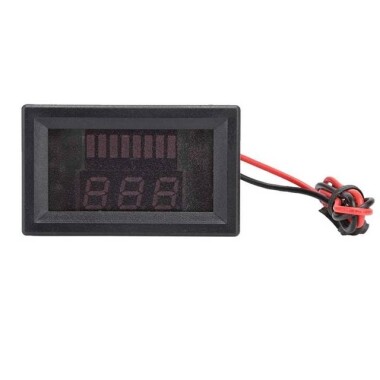 Blue 12-60V Dual Display Automatic Identification Waterproof Voltage Meter - Görsu Elektronik